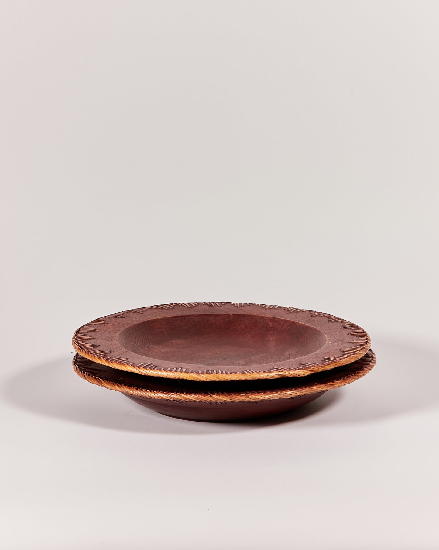 WOVEN TIMBER BOWL SET - LARGE