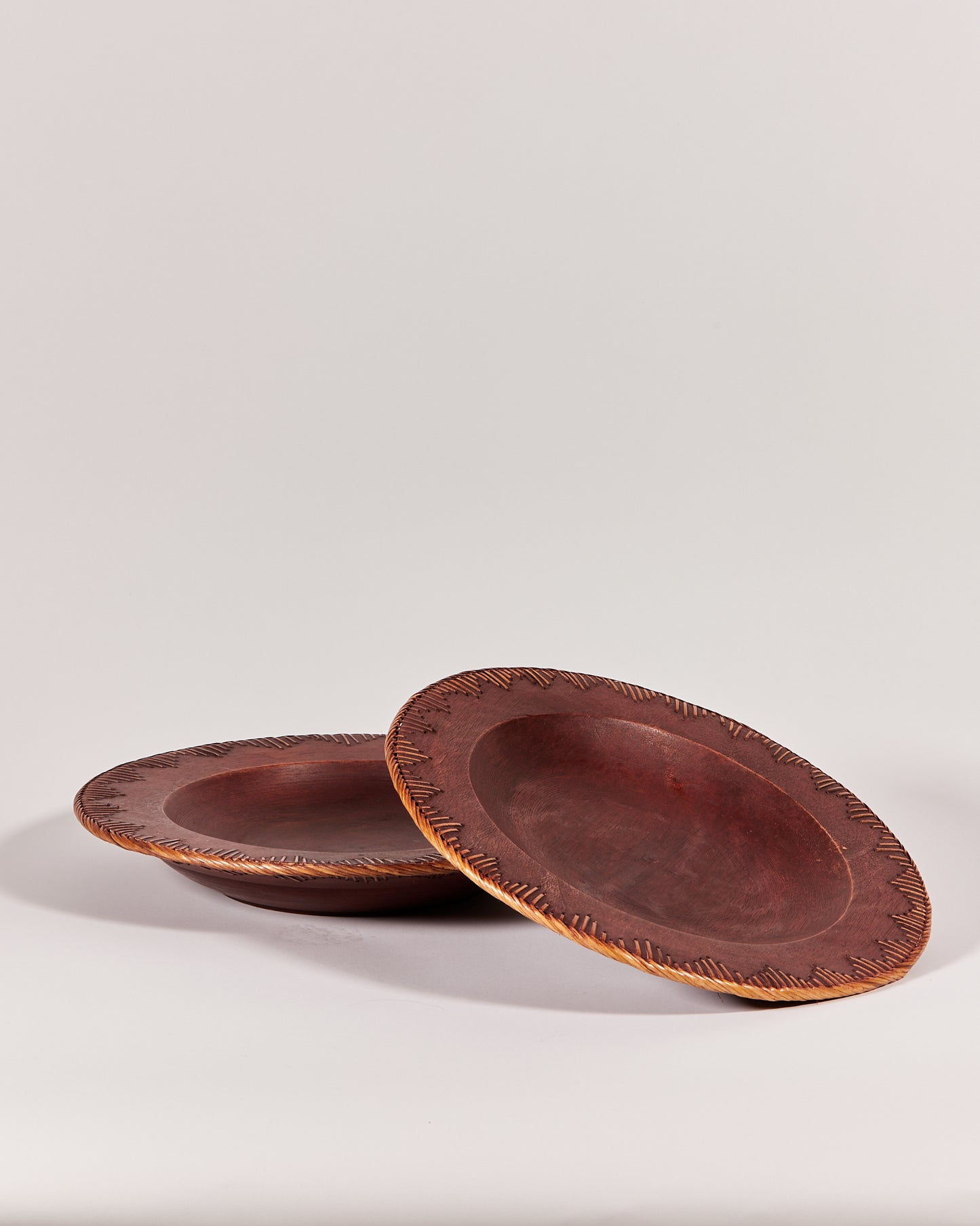 WOVEN TIMBER BOWL SET - LARGE