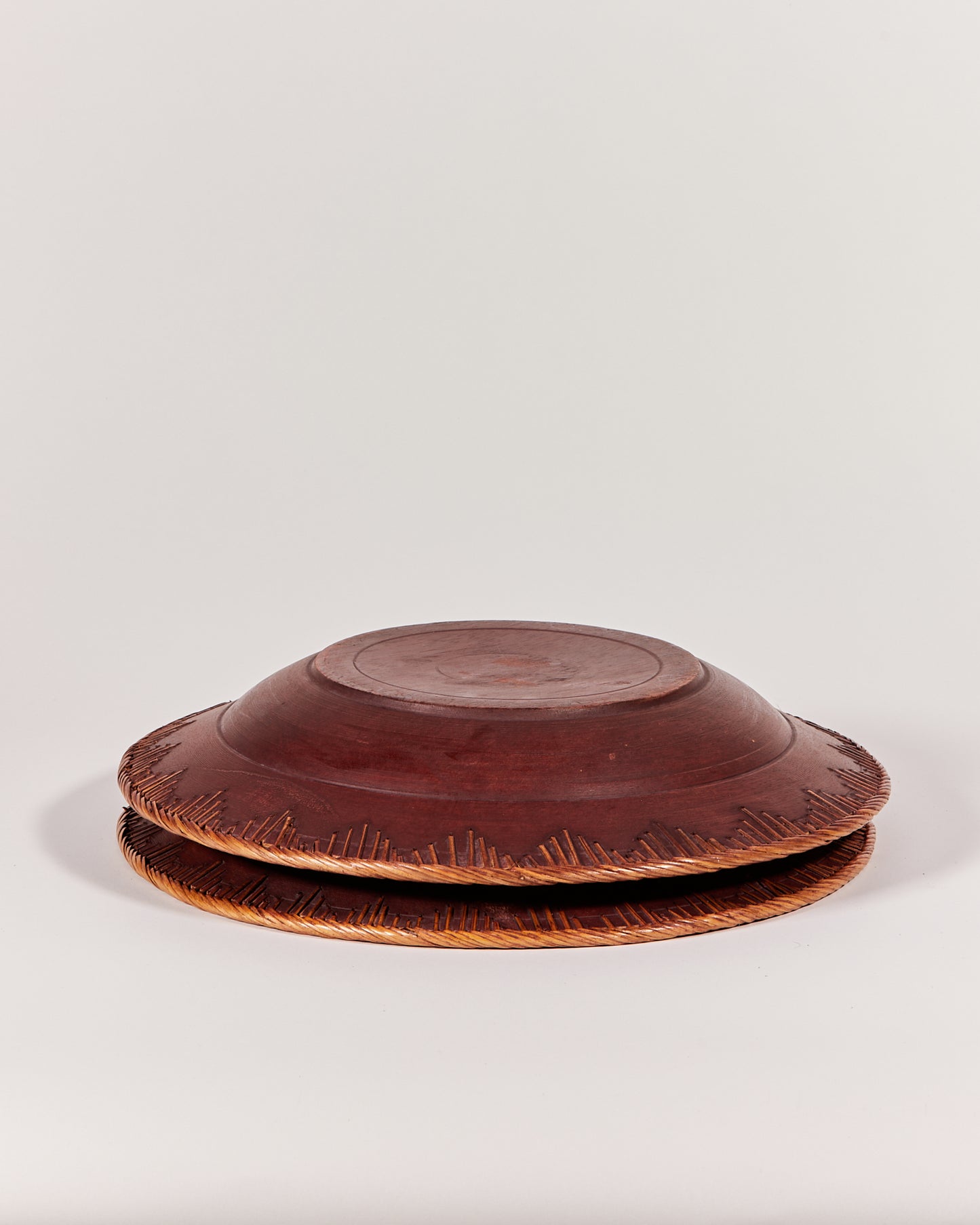 WOVEN TIMBER BOWL SET - LARGE