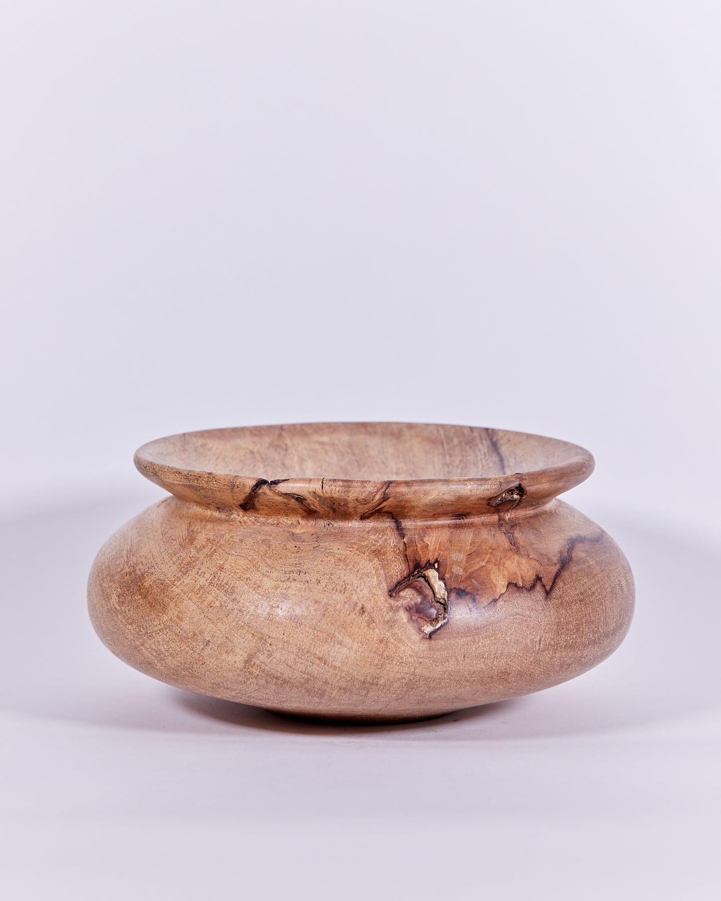 LOW WOODEN VASE