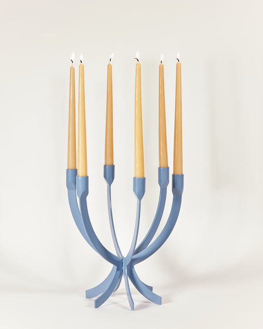POWDER BLUE CANDLEABRA