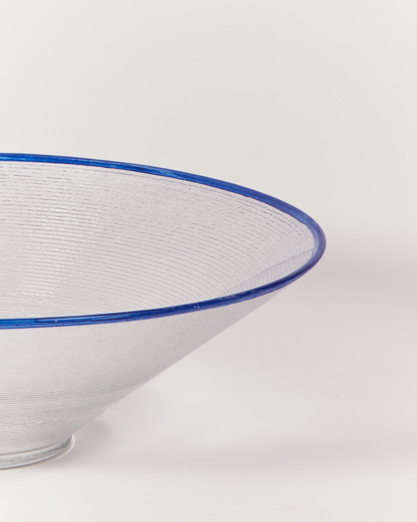 BLUE RIMMED GLASS BOWL