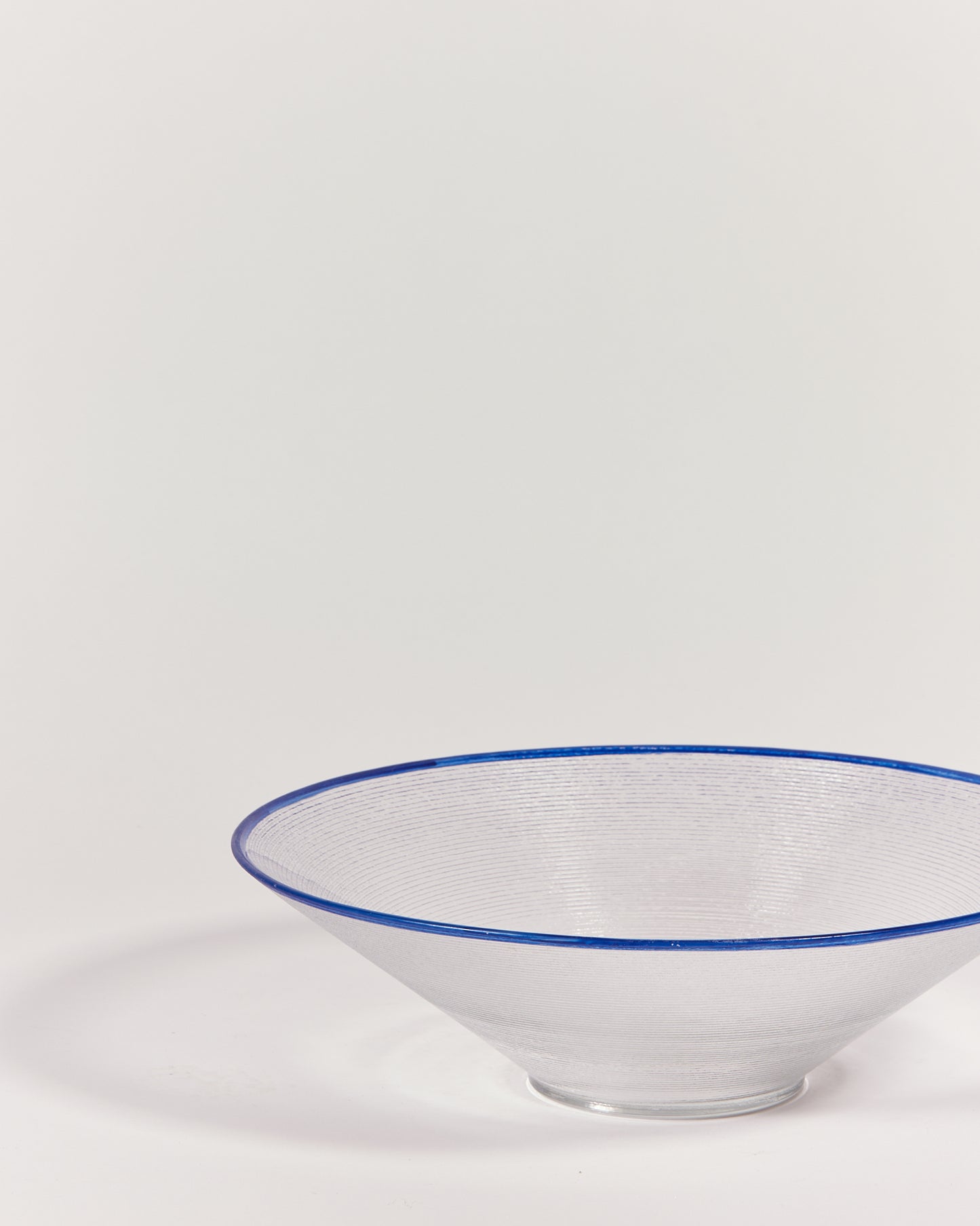 BLUE RIMMED GLASS BOWL
