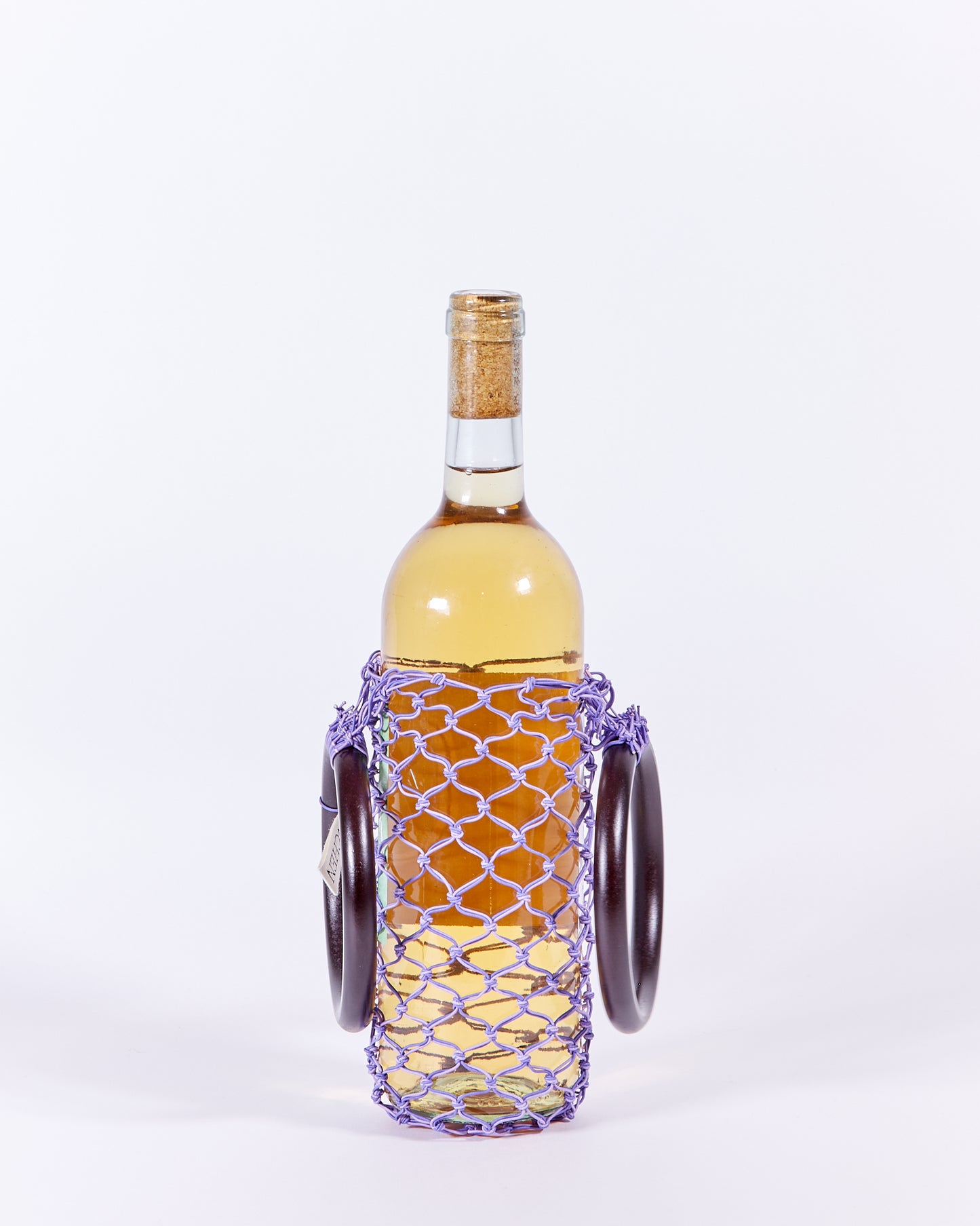 WOVEN WINE BAG IN LILAC & PURPLE