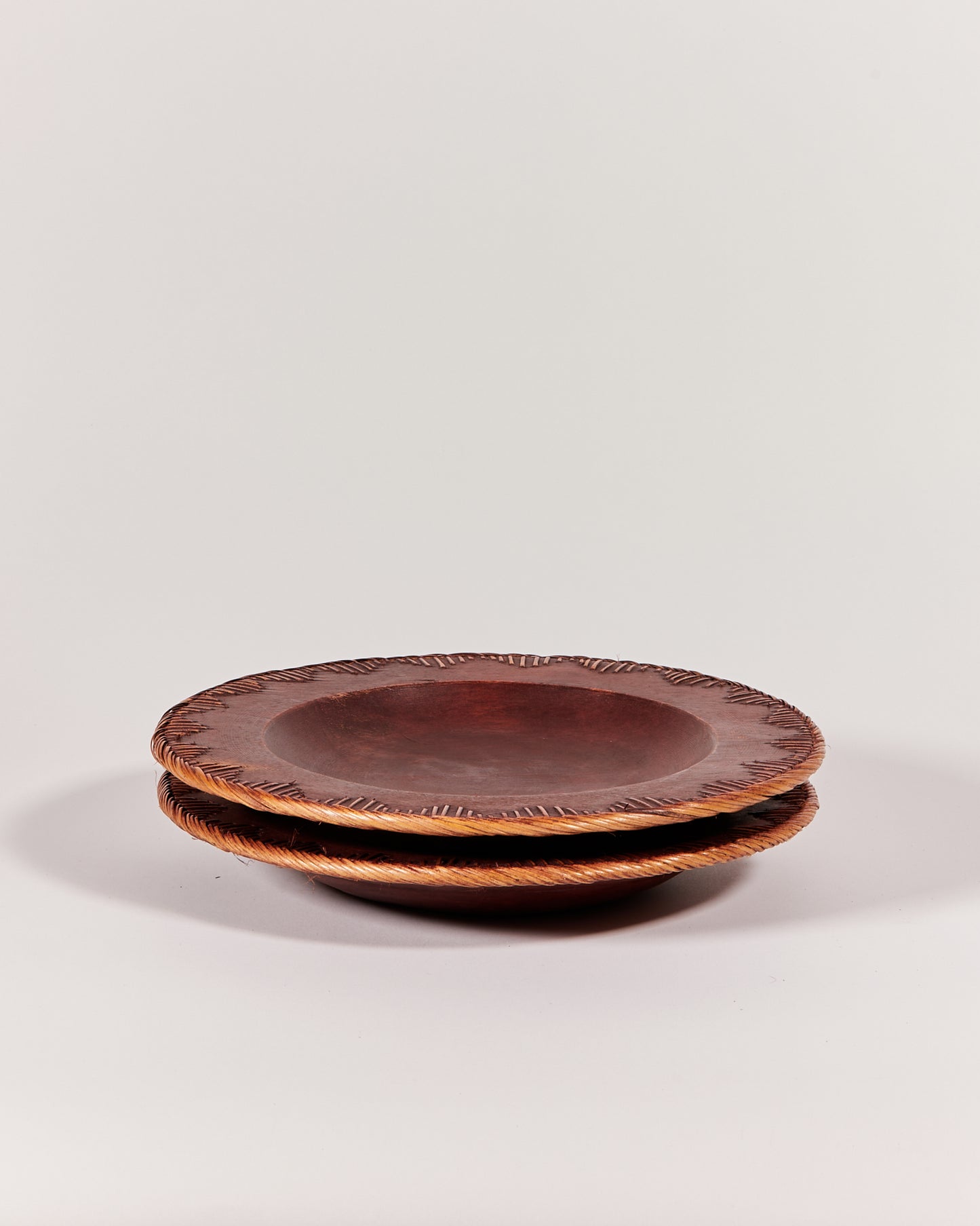 WOVEN TIMBER BOWL SET - MEDIUM