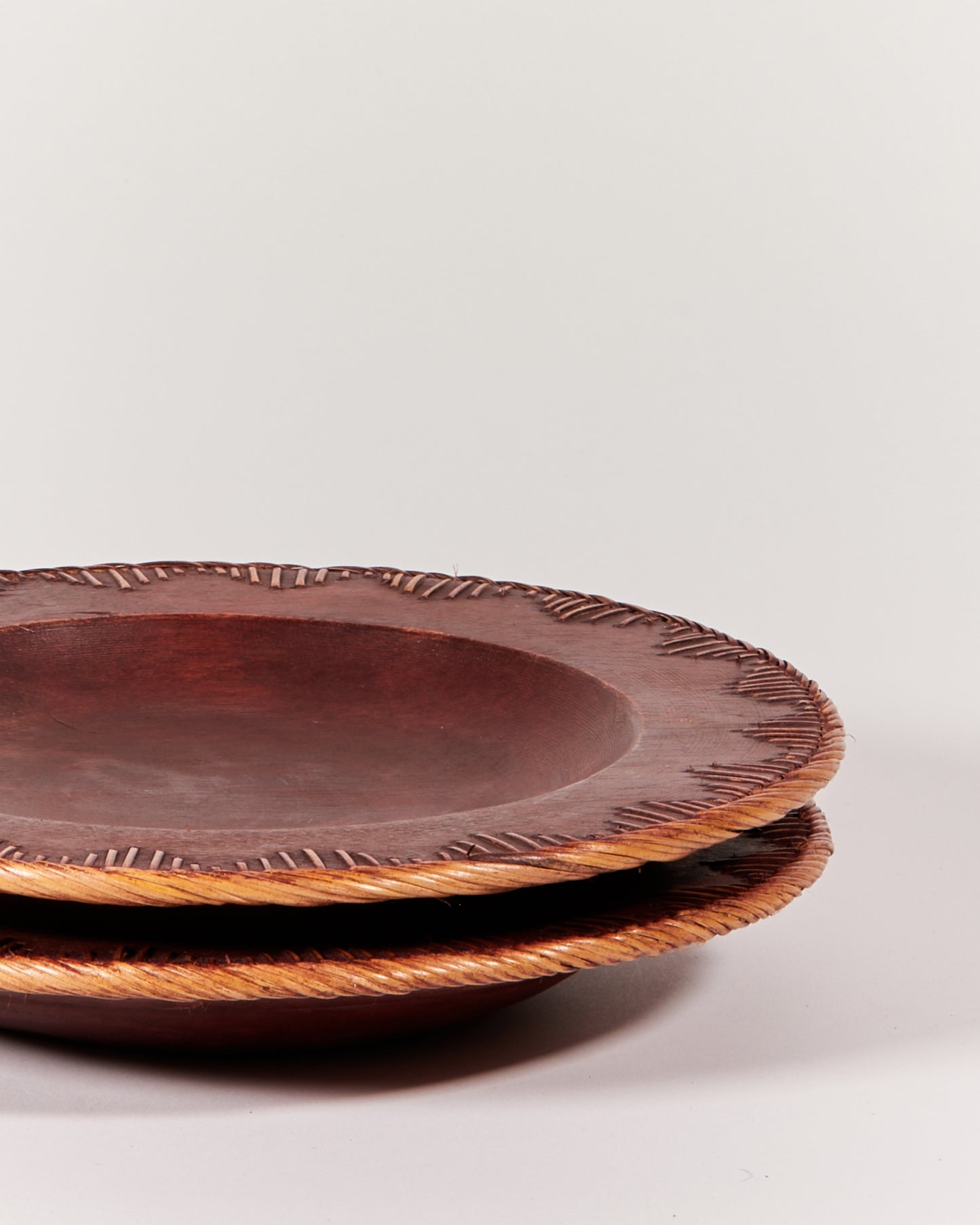 WOVEN TIMBER BOWL SET - MEDIUM