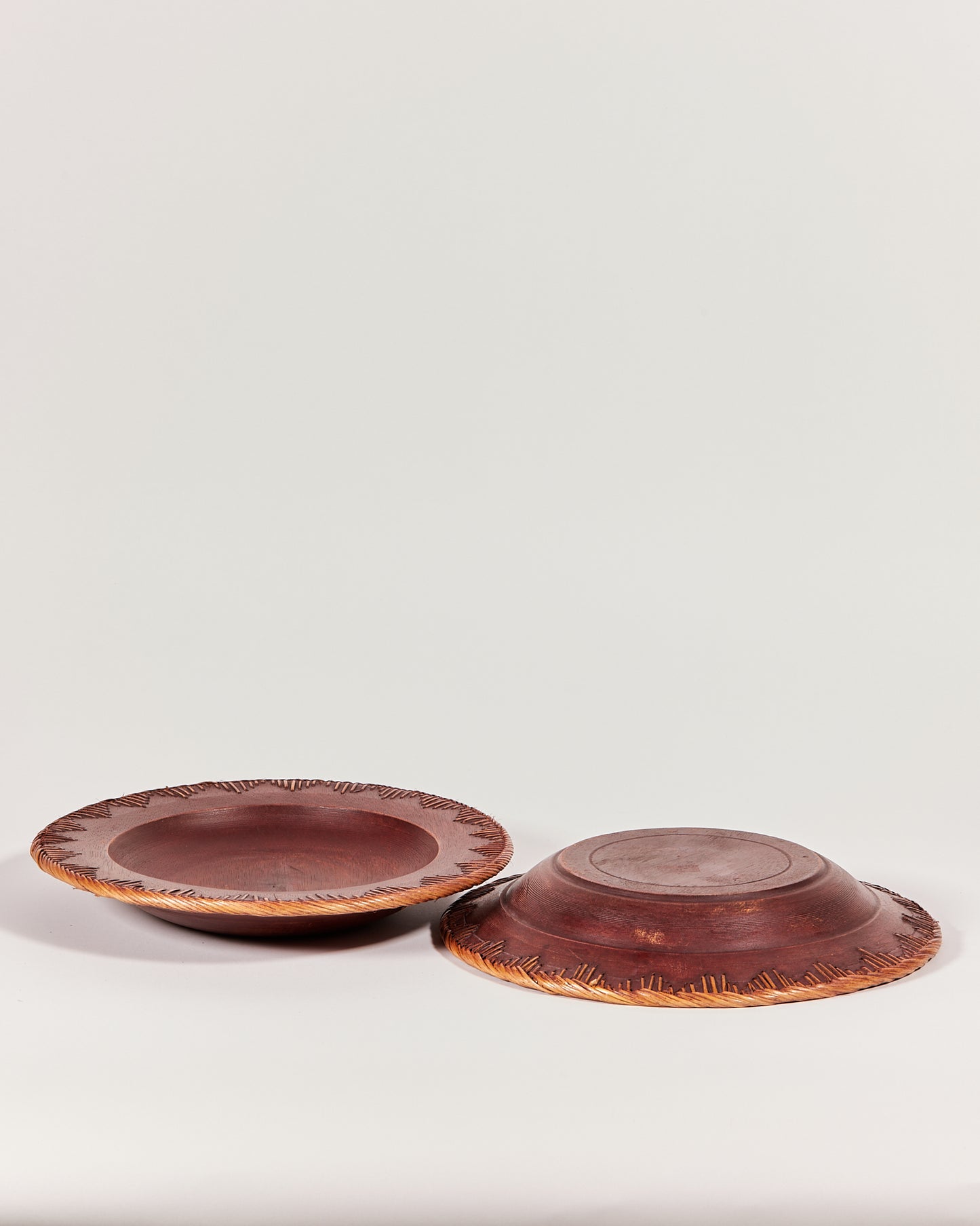 WOVEN TIMBER BOWL SET - MEDIUM
