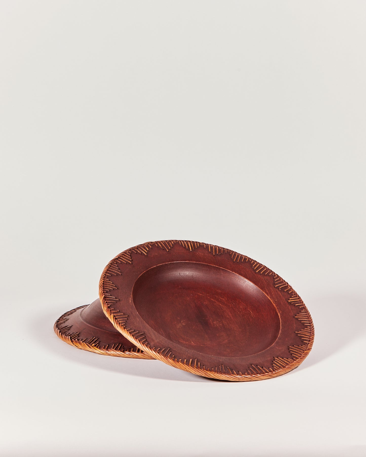 WOVEN TIMBER BOWL SET - MEDIUM