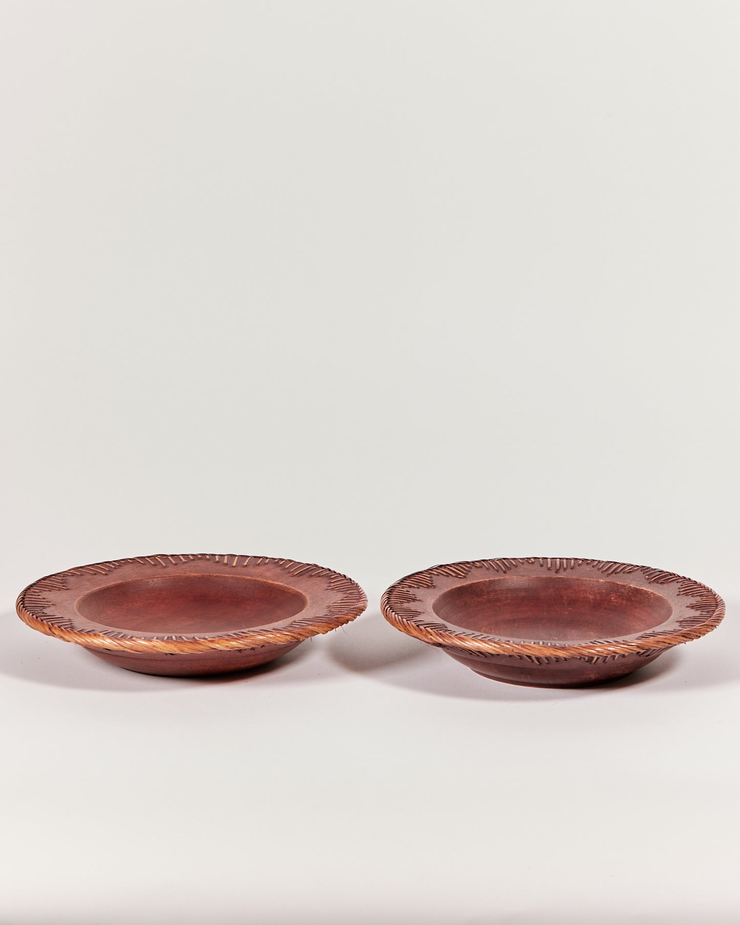 WOVEN TIMBER BOWL SET - SMALL