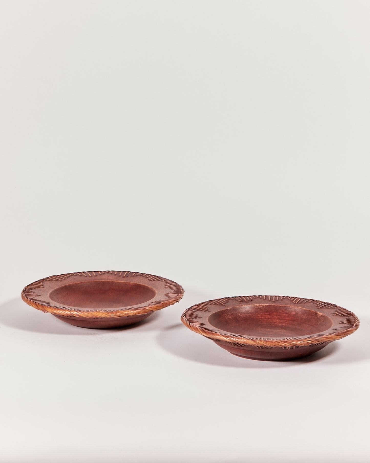 WOVEN TIMBER BOWL SET - SMALL